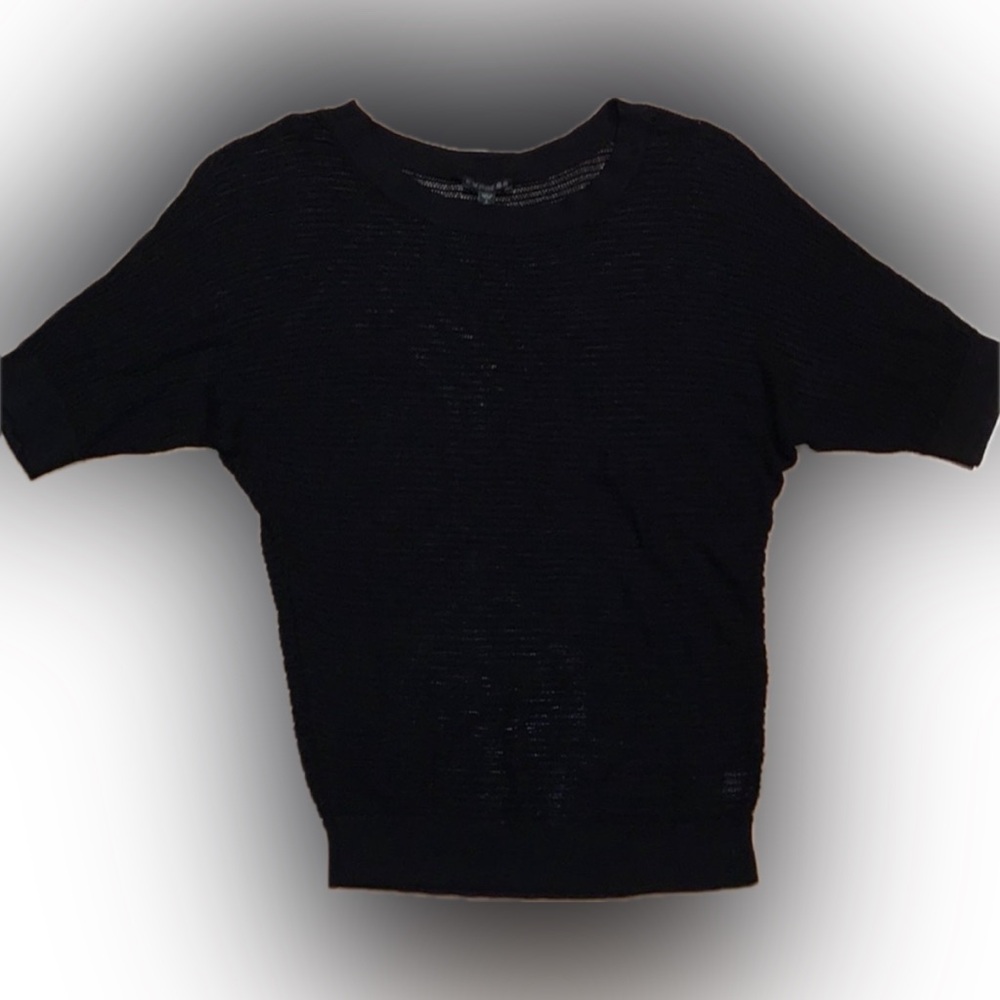 Express Crochet Knit Sweater Top Black Women’s Small